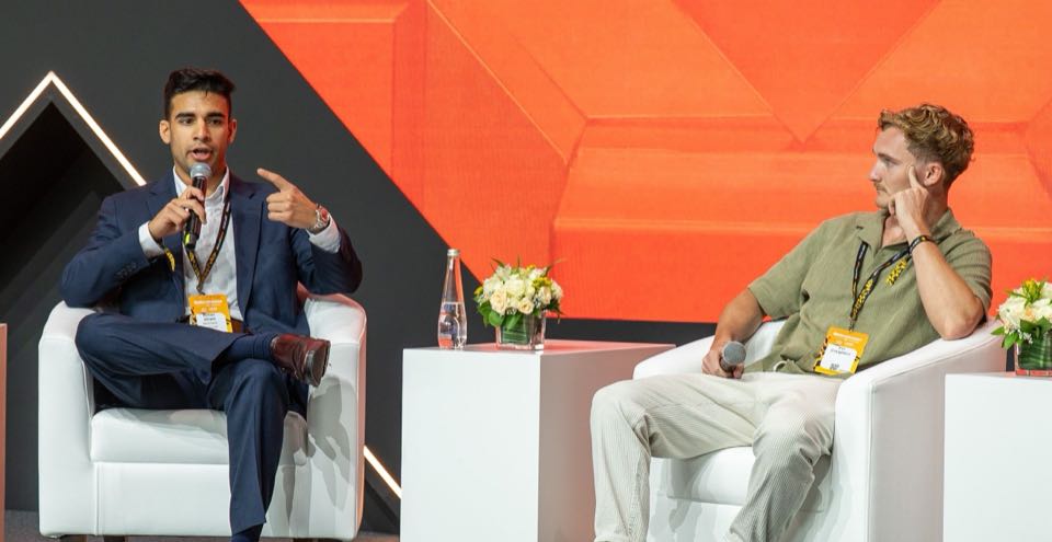 Fin Creighton on a panel at Bitcoin MENA